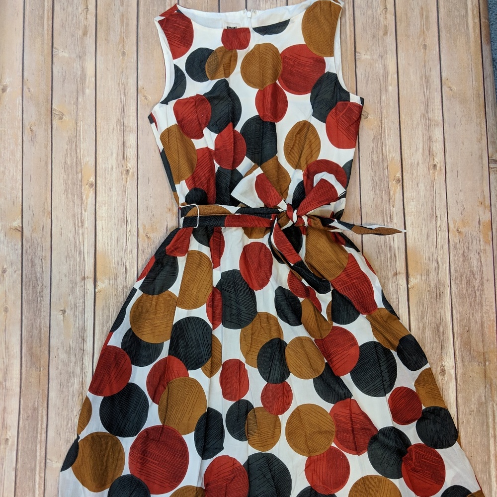 Anne Klein Polka Dot Fit and Flare Sleeveless